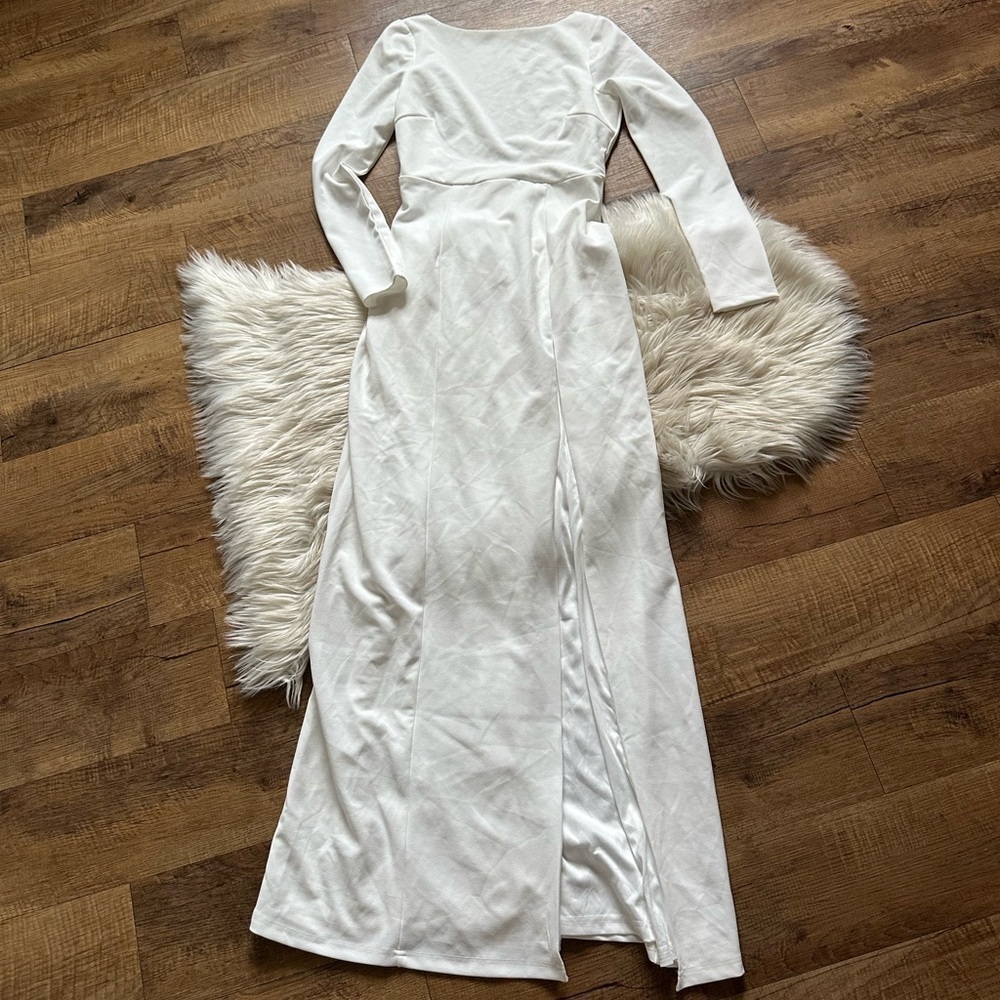 LULU’S Romantic Moments White Lace Long Sleeve Maxi Dress - Picture 7 of 9
